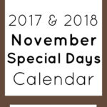 Printable November Calendar Special Days Holidays FREE Afterschool
