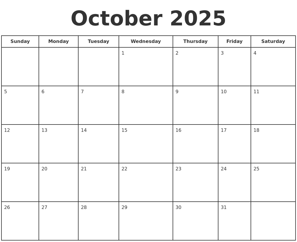 Printable October 2025 Calendar Pages Pdf Gabrielle H Goffage