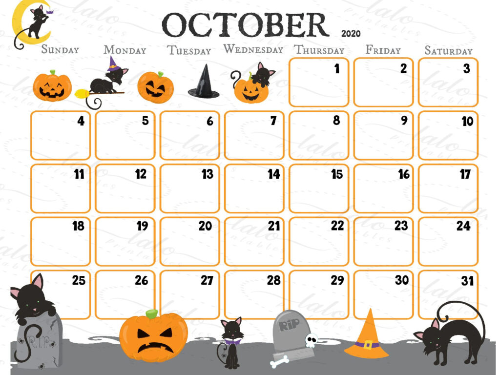 Printable October Calendar Printable Word Searches