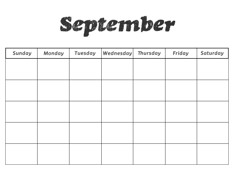 Printable Preschool Calendars