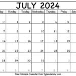 Pull Up July Calendar 2024 Printable Calendar
