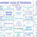 Random Acts Of Kindness Calendar For December Natural Beach Living