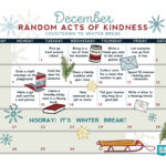 Random Acts Of Kindness Calendar Free Printable For The Classroom