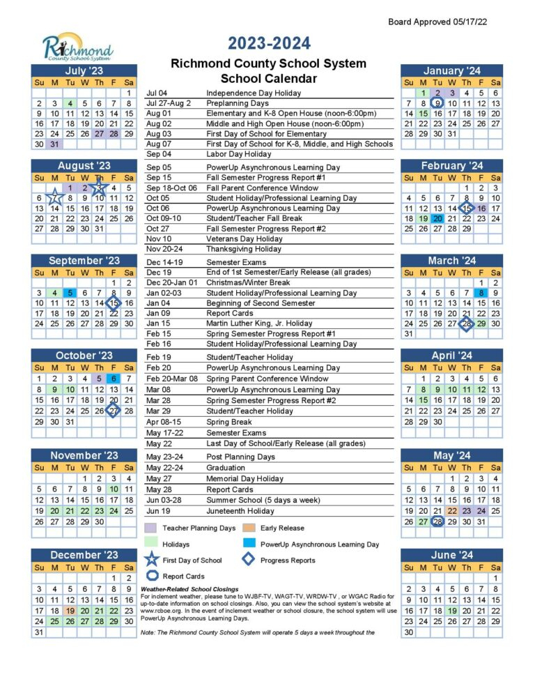 Richmond County School Calendar 2024 2025 Augusta Gaana Misha Merrily
