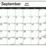 September 11 2025 Jewish Calendar Doug D Bartlett