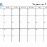 September 1958 Monthly Calendar PDF Word Excel