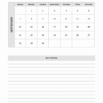 September 1958 Printable Monthly Calendar With Notes