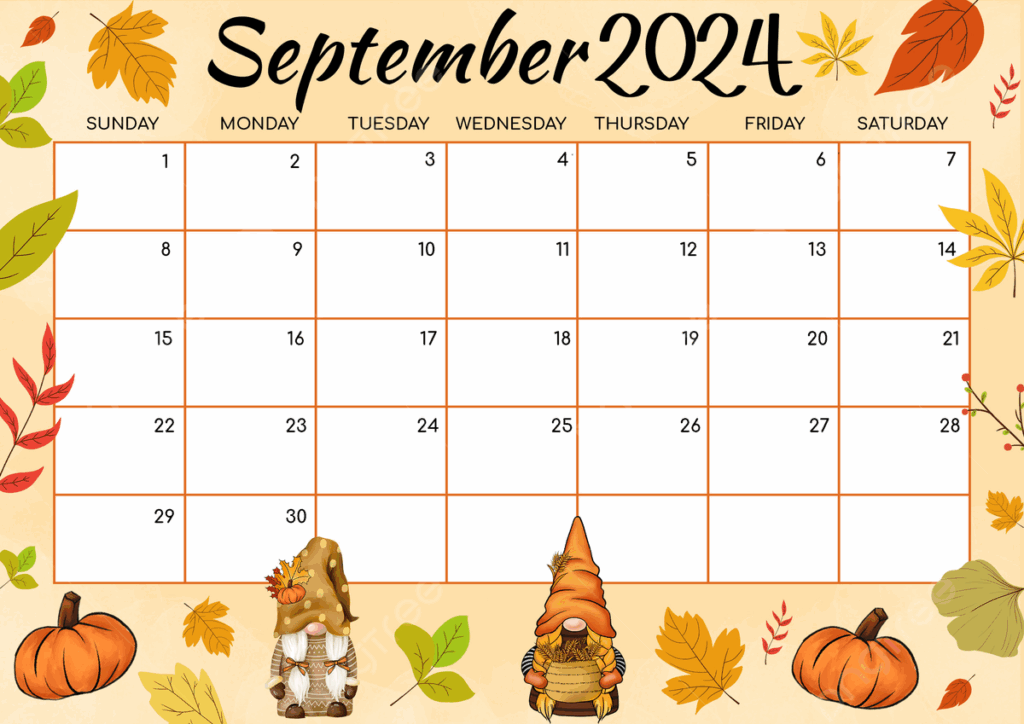 September 2024 Calendar Cute And Easy Nyssa Arabelle