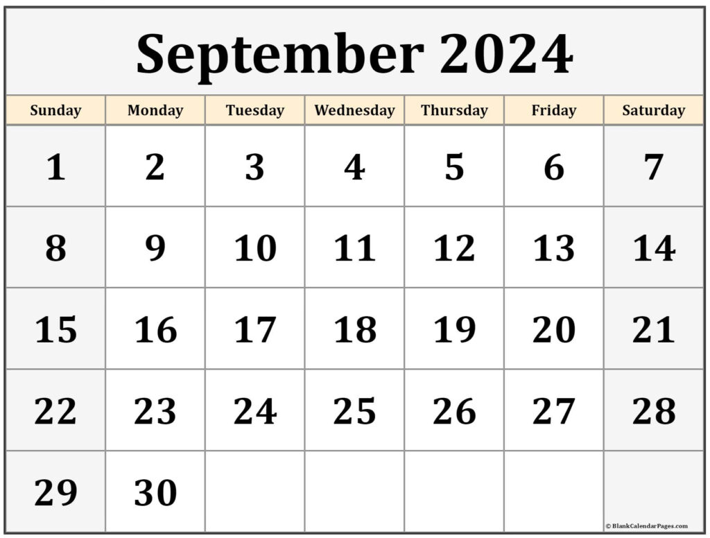 September 2024 Calendar Free Printable Calendars