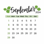 September 2024 Calendar Vector September 2024 Calendar PNG And
