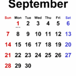 September 2025 Calendar Templates For PDF Excel And Word
