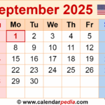 September 2025 Calendar Templates For PDF Excel And Word