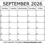 September 2026 Calendar Free Printable With Holidays And Observances