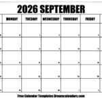September 2026 Calendar Free Printable With Holidays And Observances