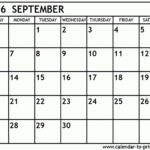 September 2026 Calendar Printable