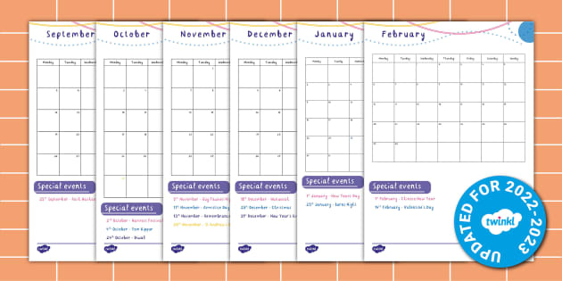 September August Special Events Calendar Twinkl Busy Bees