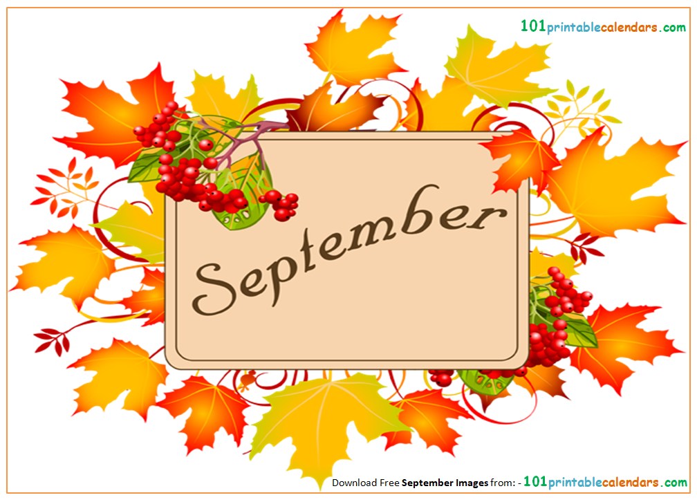 September Calendar Clip Art Free Verla Rousseau