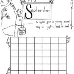 September Calendar Coloring Page