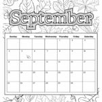 September Calendar Coloring Page