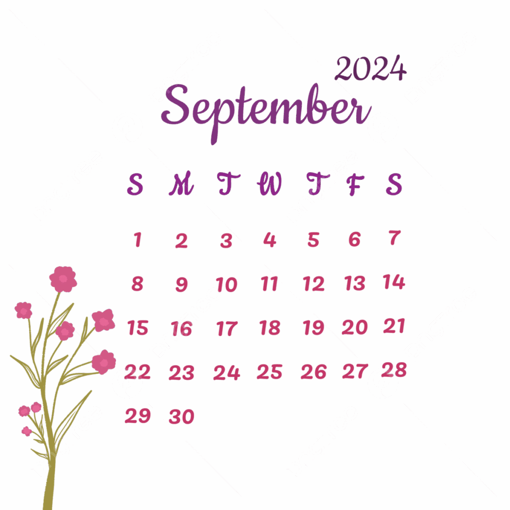 September Calendar Png Prntbl concejomunicipaldechinu gov co