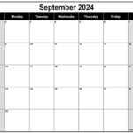 September Fill In Calendar 2024 Jobi Linnet