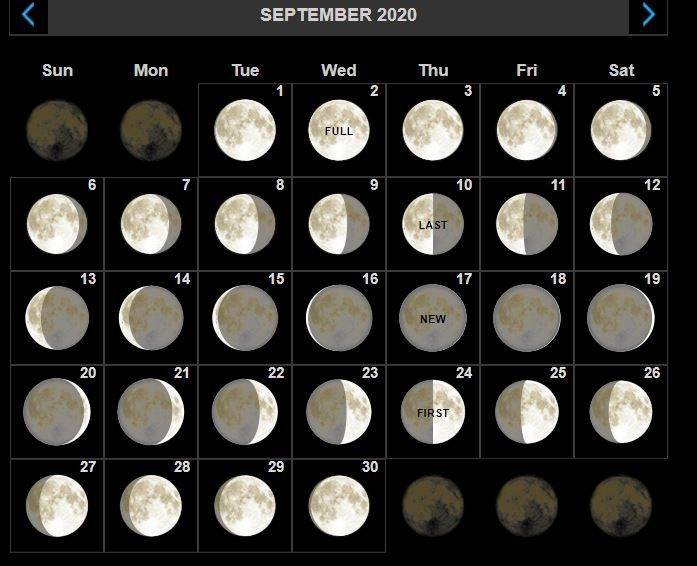September Moon Phase Calendar Printable Calendars AT A GLANCE