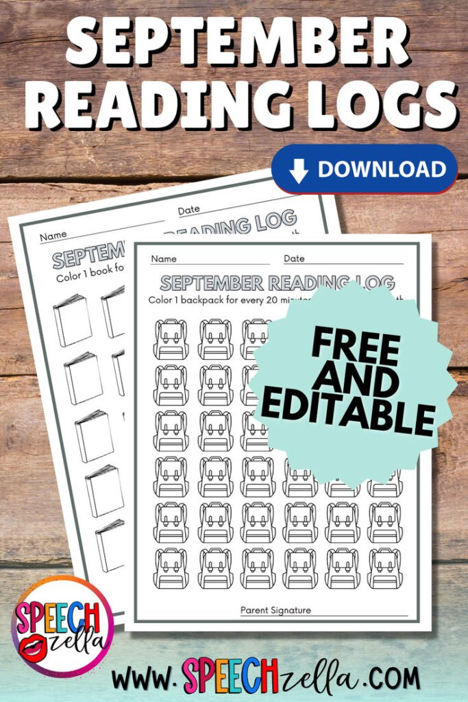 September Reading Logs Reading Log Printable September Reading 