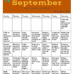 September Self Care Calendar Care Calendar Self Care Self