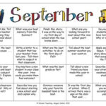 September Writing Prompt Calendar And Paper By Vibrant Teaching Angela