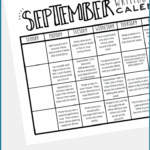 September Writing Prompt Calendar The Homeschool Resource Room