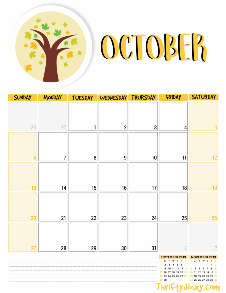 Show Me An October Calendar