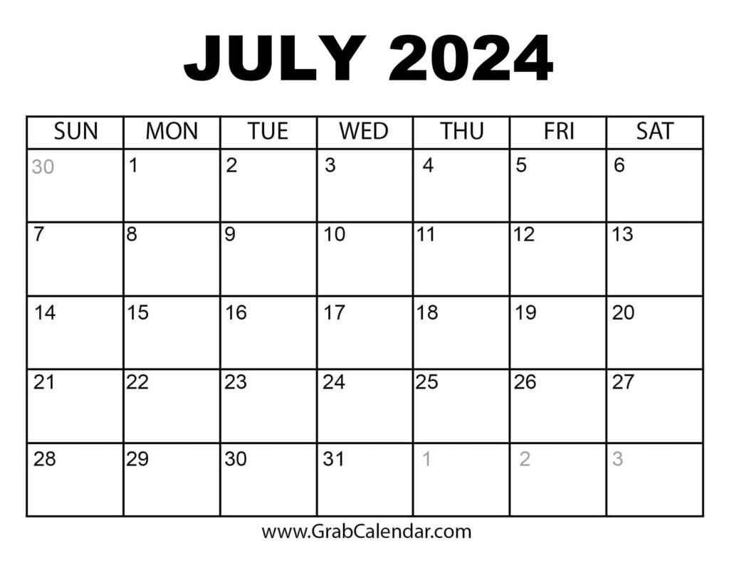 Show Me July And August Calendar 2024 Printable Calendar 2024