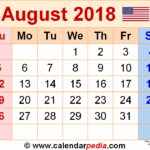 Show Me The Calendar For August Renie Charmain