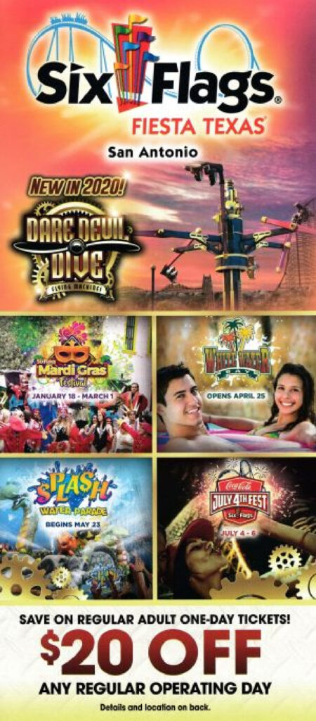 Six Flags Fiesta Texas San Antonio Calendar Missy TEirtza