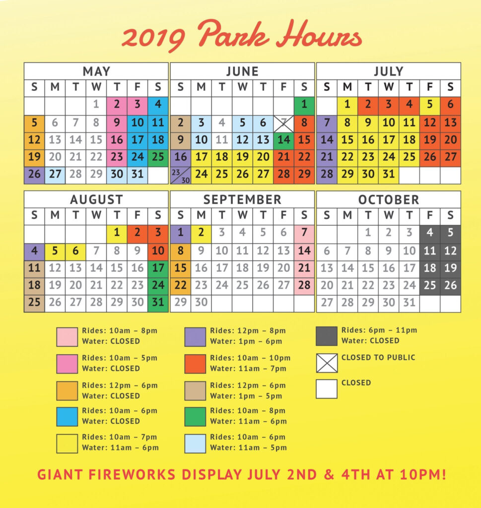 Six Flags Over Georgia Calendar A Month by Month Guide To Thrills 
