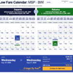 Southwest Low Fare Calendar July 2024 Printable Calendar 2024