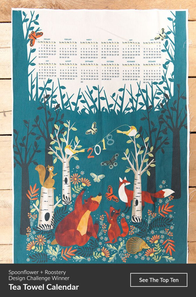 Tea Towel Calendar Design Challenge Winner Click To See The Top Ten 