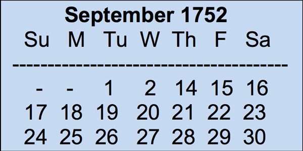 The 1752 Calendar Change In British North America GenealogyBlog