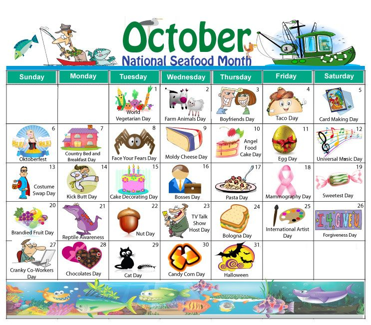The New October Holiday Calendar Is Now Available Free Download 