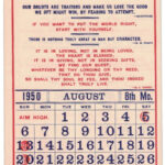 Uibles A Family Blog 1950 August Calendar
