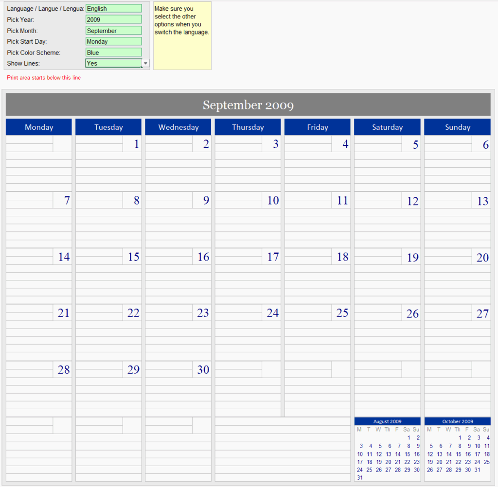 Ultimate Monthly Calendar For Excel Excel Effects
