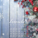 Wallpaper IPhone calendar December 2017 Christmas Wallpaper